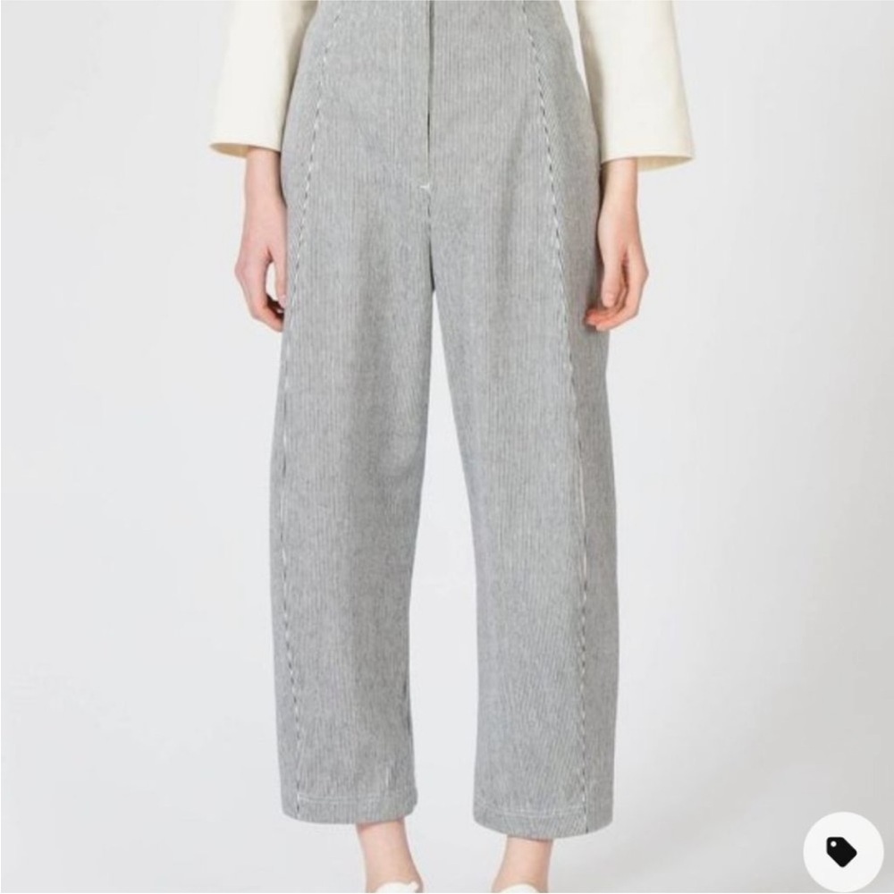 Creatures of Comfort Crescent Pant in Conductor Railroad Stripe Barrel